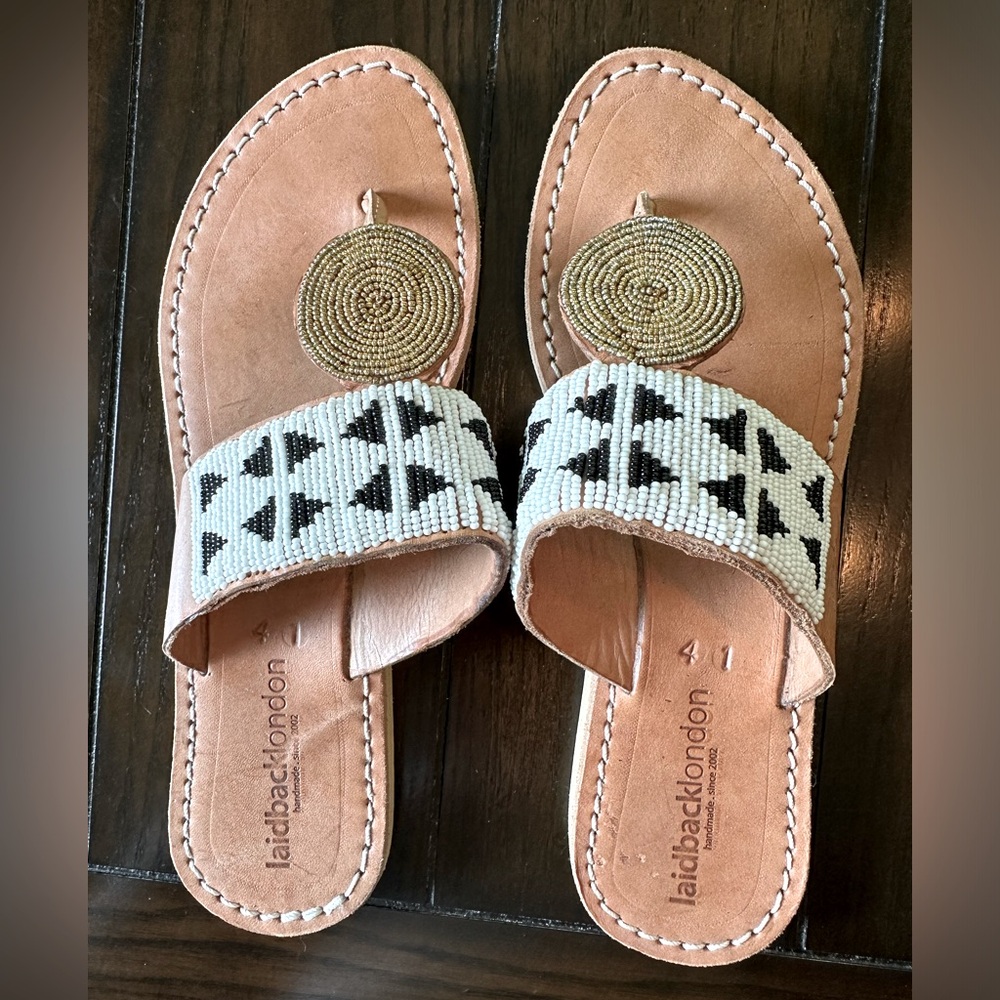 Laidbacklondon Heron LP Leather Sandal. Size 41.